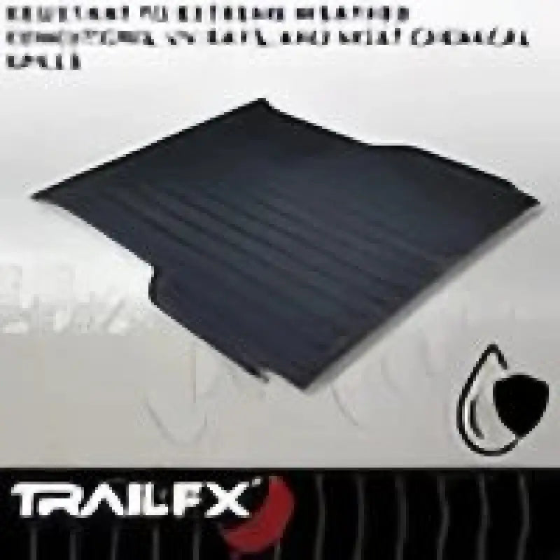 Durable all-weather black truck bed mat with ribbed channels for 616N Trailfx HD BedMat