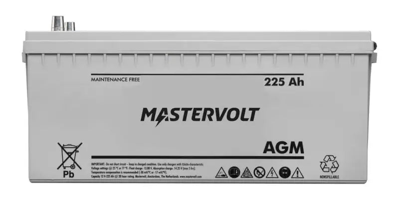 Mastervolt Mv 12/225 Ah AGM Battery, perfect for RV, automotive, powersports, off-road, marine, truck accessories, interior, and truck bed applications, offering reliable power for exterior and RV parts, Batteries, Starting & Charging, RV Power Generation Solar Generators Converters, AVADA - Best Sellers