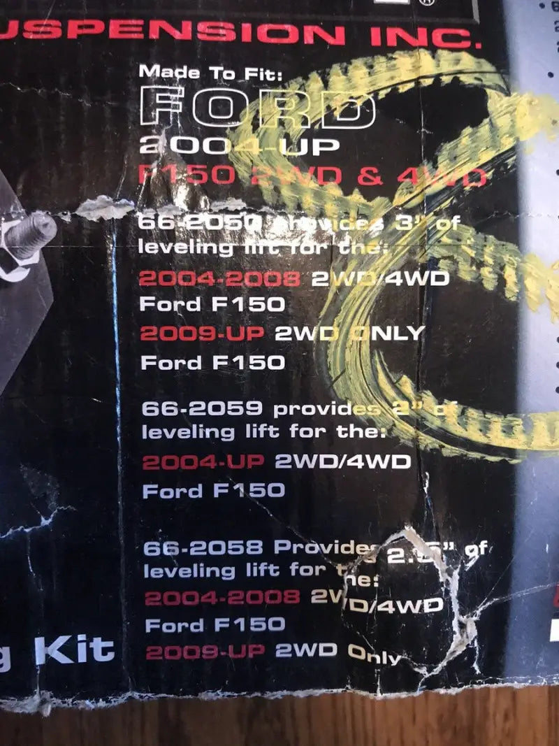 66-2059 Readylift 2’Leveling Kt F150 4Wd 09 - Leveling Kit Suspension