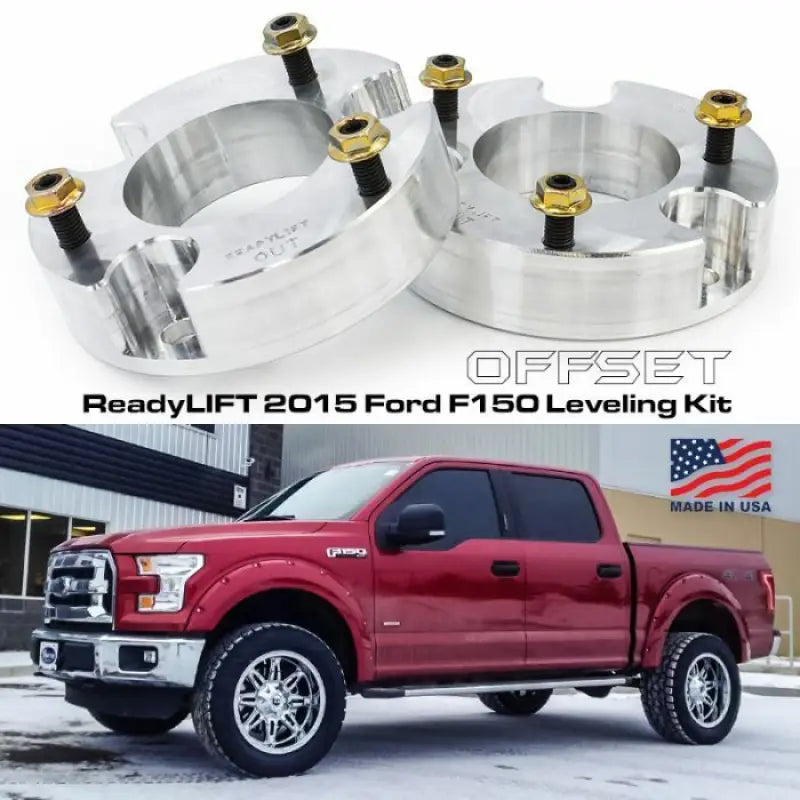 Readylift 2015 F-150 2.5' leveling kit for 2.5-inch lift, improved ground clearance, accommodates larger tires, enhances F-150 appearance, high-quality, RV, automotive, powersports, off-road, marine, exterior, truck accessories, interior, truck bed, rv parts, AVADA - Best Sellers, Must Haves
