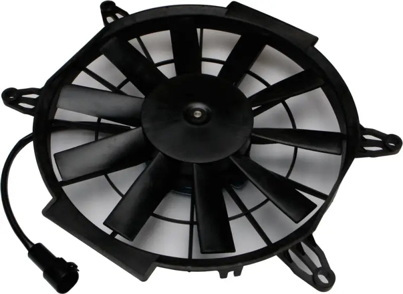 Black 10-blade UTV cooling fan with wiring harness for ATV and UTV cooling needs