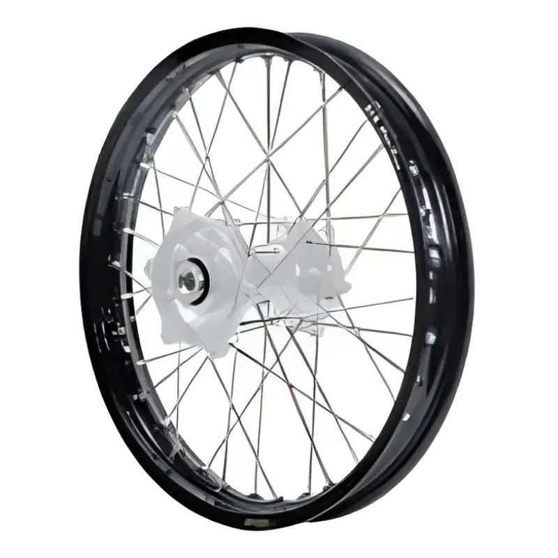 70-3000RB Dubya Front Wheel 1.60 X 21 Red Haan Hub Black Rim - Wheels