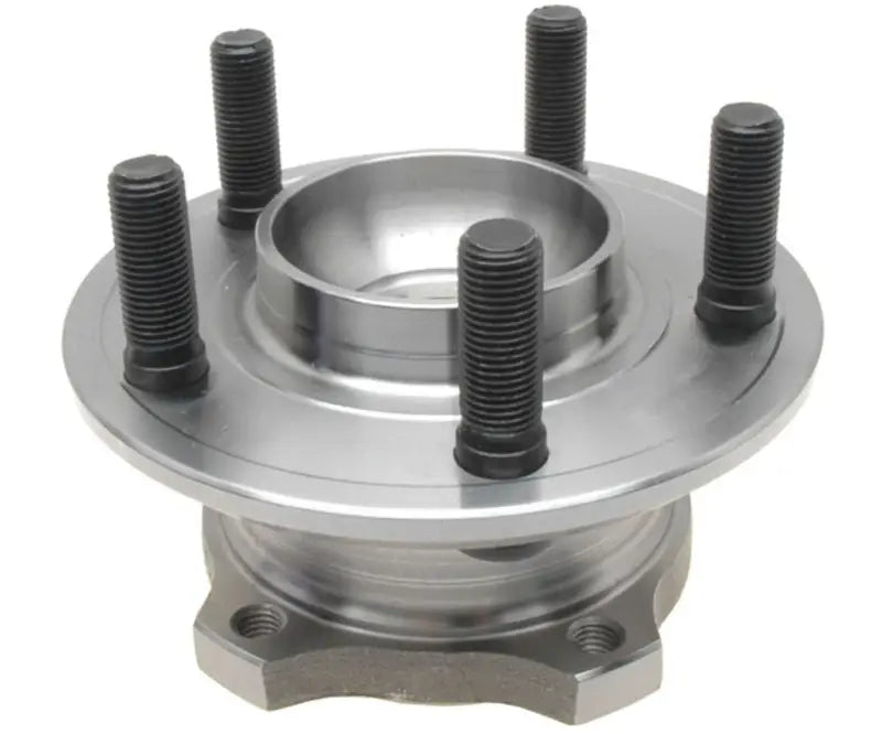 Silver car wheel hub with black studs for Raybestos Wheel Hub Assembly quickly install