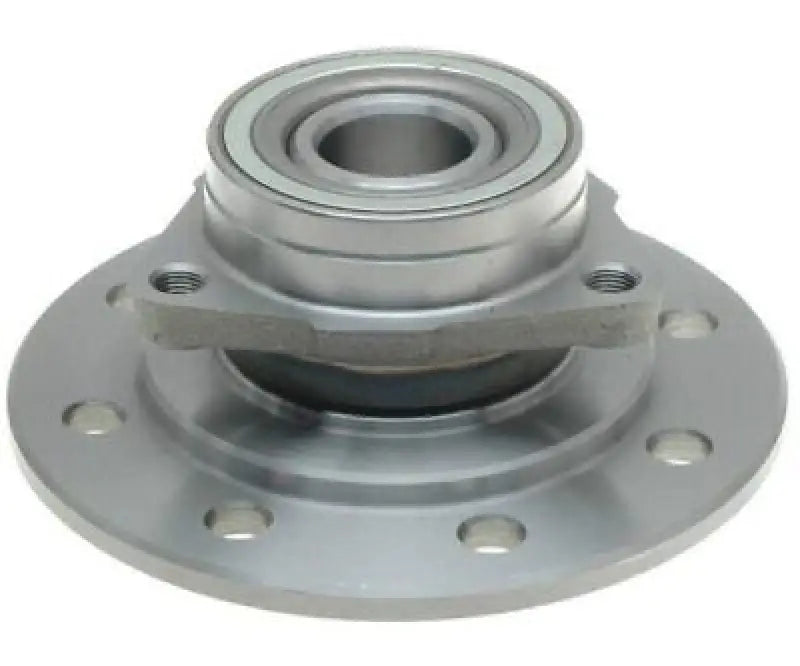 Silver Raybestos wheel hub assembly for reliable wheel hub replacement