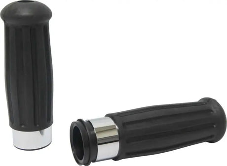 HARDDRIVE 72-194 Grips Vintage Chrome Ring Throttle By Wire