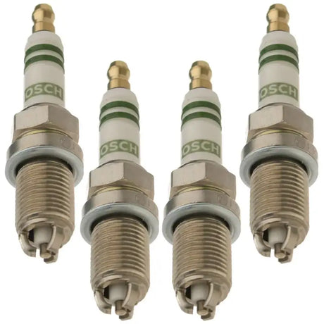 7407 Bosch Spark Plug set, premium ignition for enhanced performance, improved fuel efficiency, and smoother acceleration.