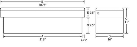 Tradesman Aluminum Economy Cross Bed Low-Profile Truck Tool Box (60in.) - Black - 7111002LP