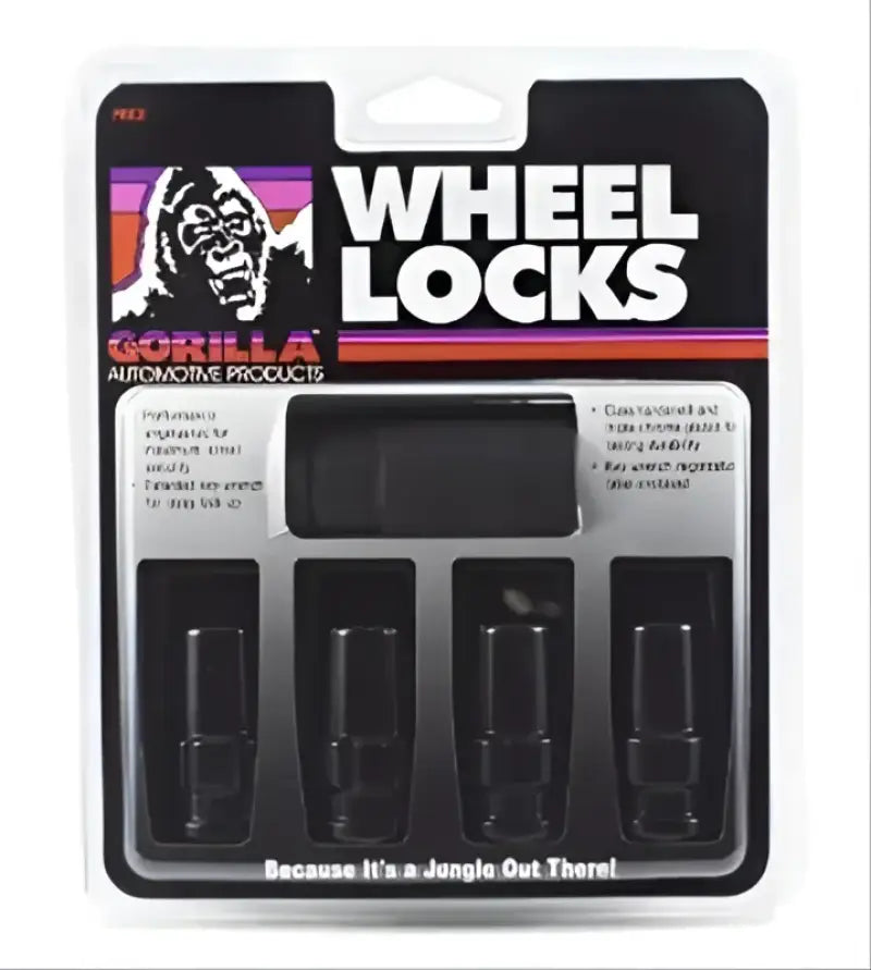 76601NBC Gorilla Whl Locks 14Mmx2 Black Chr Set - Wheel Lock