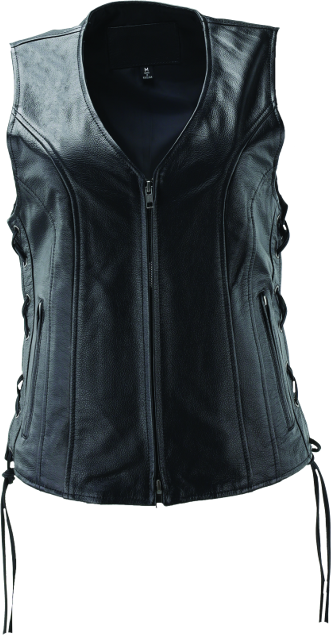River Road Sapphire Leather Vest Black Womens - Small - 094444