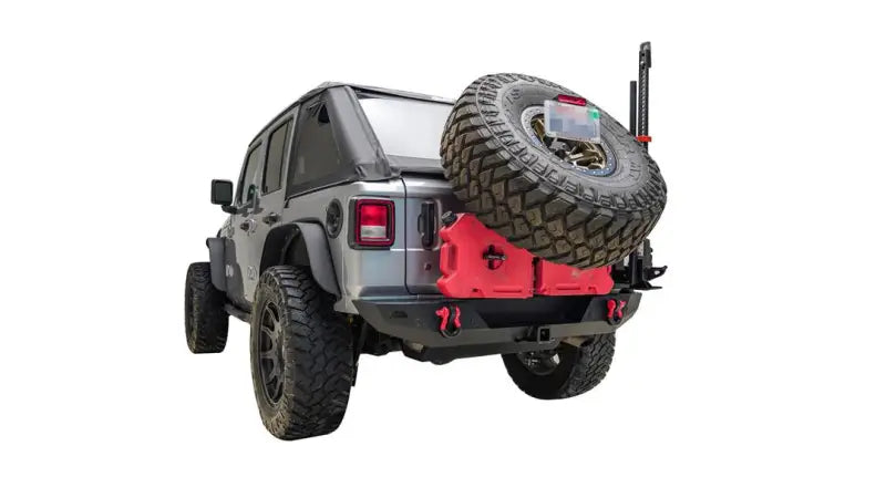 Gray Jeep Wrangler with rear tire carrier for Jeep Wrangler JL Gen 3 models