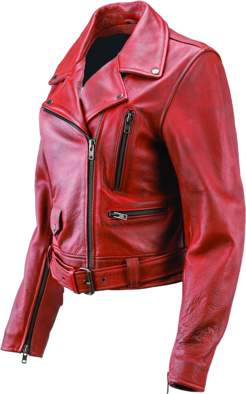 River Road Arabian Spice Leather Jacket Black Womens - Small - 094393