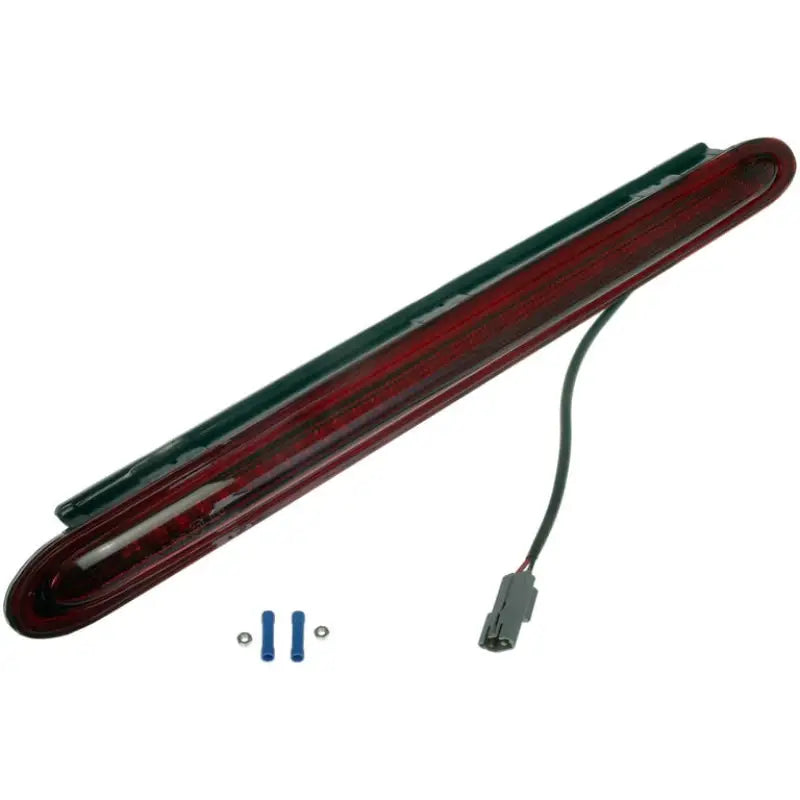 Red LED Dorman third brake lamp assembly with wiring harness and mounting hardware