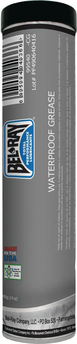 BEL-RAY Waterproof Grease 14oz Cartridge for Powersports
