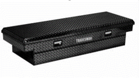 Tradesman Aluminum Economy Cross Bed Truck Tool Box (60in./Front Opening) - Black - 7111002