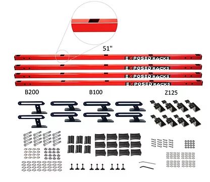 Exposed Rack 8-00-6768-RD Roof Rack Kit