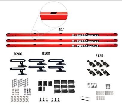 Exposed Rack 8-00-6767-RD Roof Rack Kit