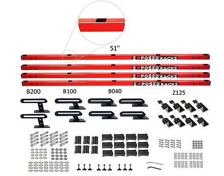 Exposed Rack 8-00-6778-RD Roof Rack Kit