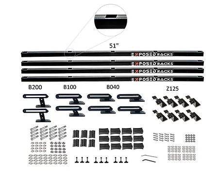 Exposed Rack 8-00-6778-BK Roof Rack Kit