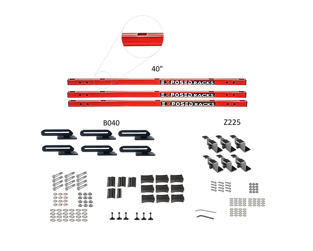 Exposed Rack 8-00-7771-RD Roof Rack Kit