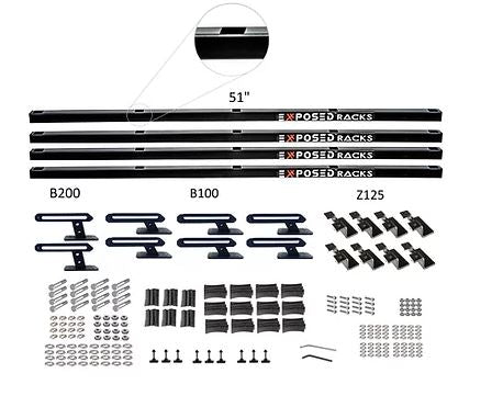 Exposed Rack 8-00-6768-BK Roof Rack Kit
