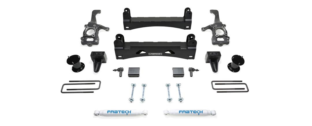 K2247 Fabtech 6'Basic Perf Shks 15-17 F150 2Wd