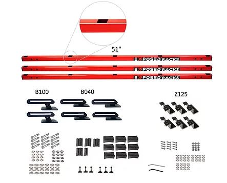 Exposed Rack 8-00-6777-RD Roof Rack Kit