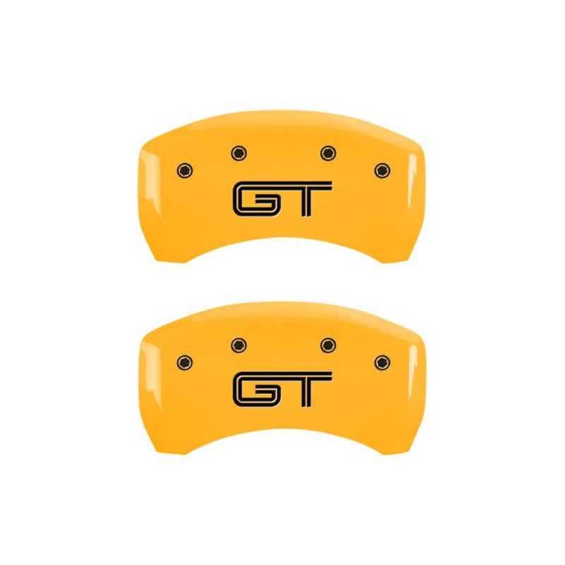 MGP Caliper Covers 10010RMG2YL Yellow Caliper Cover (Rear set 2, Engraved Rear: S197/GT, Yellow powder coat finish, black characters)