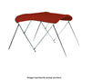 Red boat canopy with metal frame for 8sq 4893ub-08 Carver Pontoon Top Sun combo