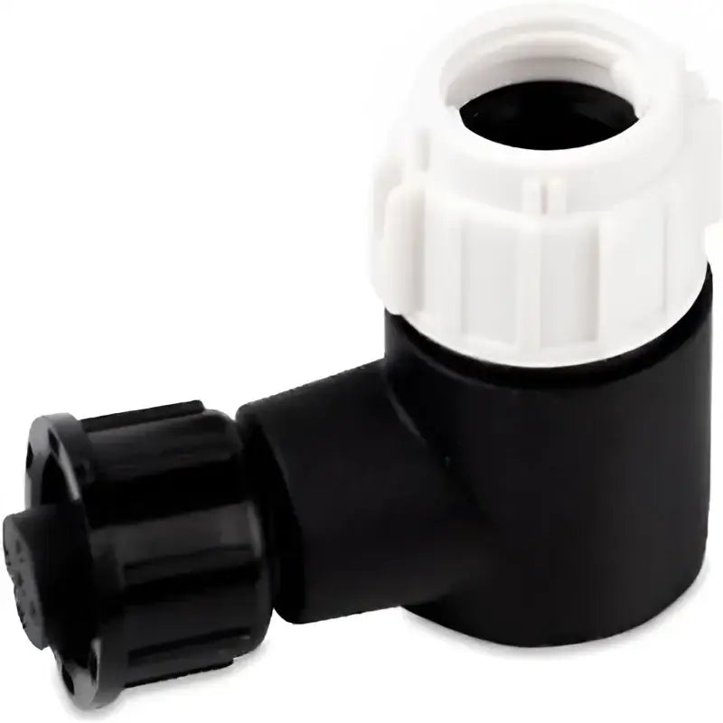 Black and white plastic elbow fitting for A06084 Raymarine Devicenet M Tost-Ng F Adap