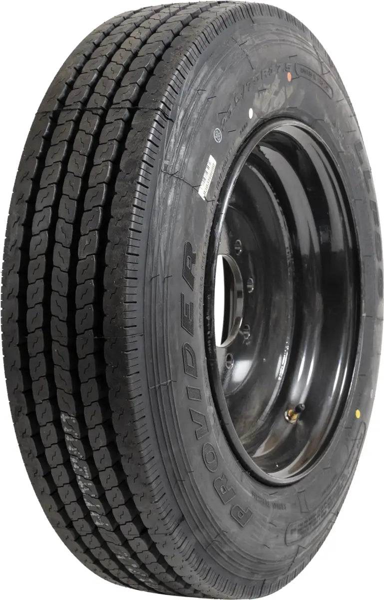Black tire on wheel for A215H 8H19BV Taskmaster St215/75R17.5 trailer load