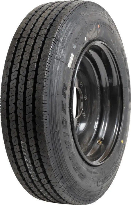 Black tire on wheel for A215H 8H19BV Taskmaster St215/75R17.5 trailer load