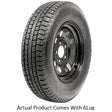 A225R645BMEM Taskmaster St225/75R15 10 Ply Provider tire on 15X6 wheel for trailers and utility vehicles.