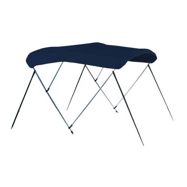 Navy blue boat canopy with metal frame for Carver 3 Bow 5469U W/Boot Sunbrella