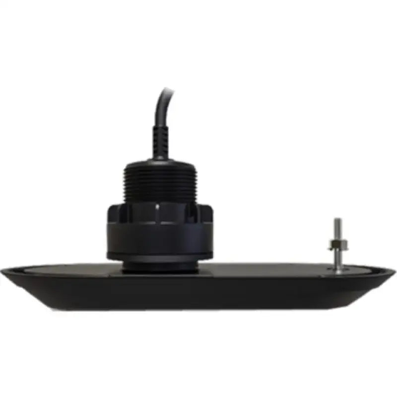 Black Raymarine A80474 transducer with cable and mounting hardware. Perfect for boating!