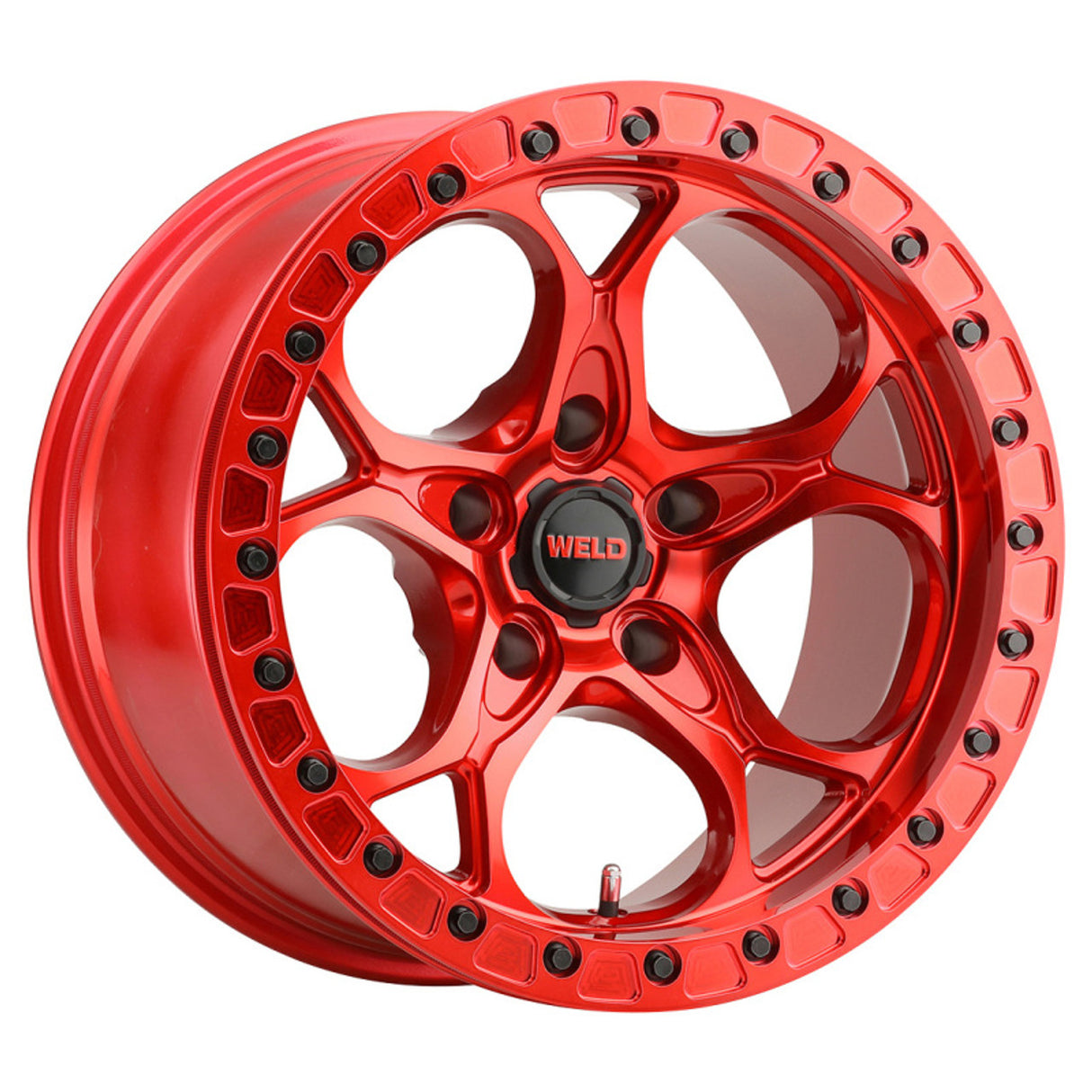 Weld Off-Road W134 17X9 Ledge 5X127 ET-12 BS4.50 Candy Red / Gloss Black Ring 71.5 - W13479075450