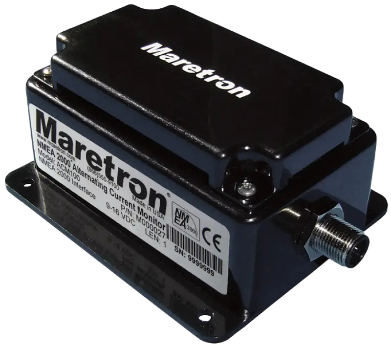 Black Maretron AC Power Monitor NMEA 2000 for accurate power monitoring