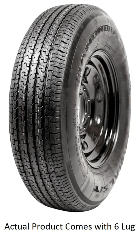 Black truck tire ADB225R645BMEM Taskmaster ST225 75R15 10 Ply Diamondback