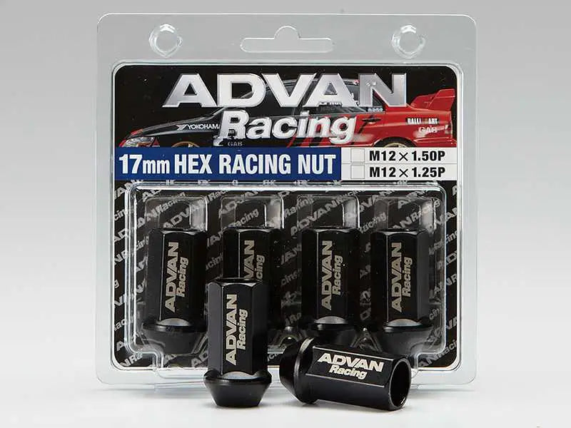 Advan Advan Lug Nut 12X1.25 (Black) - 4 Pack
