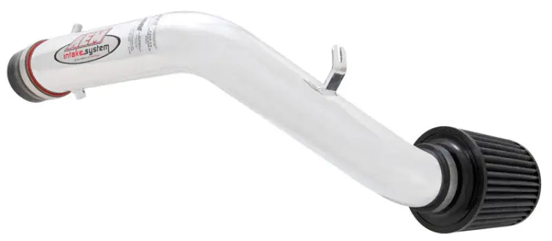 White intake pipe with black air filter on AEM 04-07 Acura TL cold air intake system