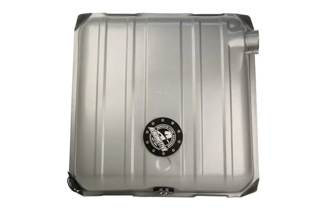 Silver fuel tank from Aeromotive Stealth Gen 2 for Chevy 340 fuel delivery upgrade