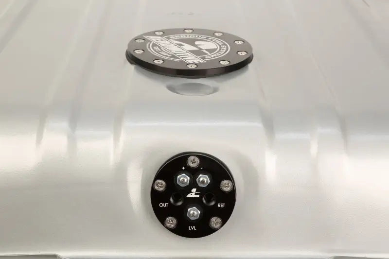 Fuel tank with two circular access plates for stealth gen fuel delivery in Chevrolet 340