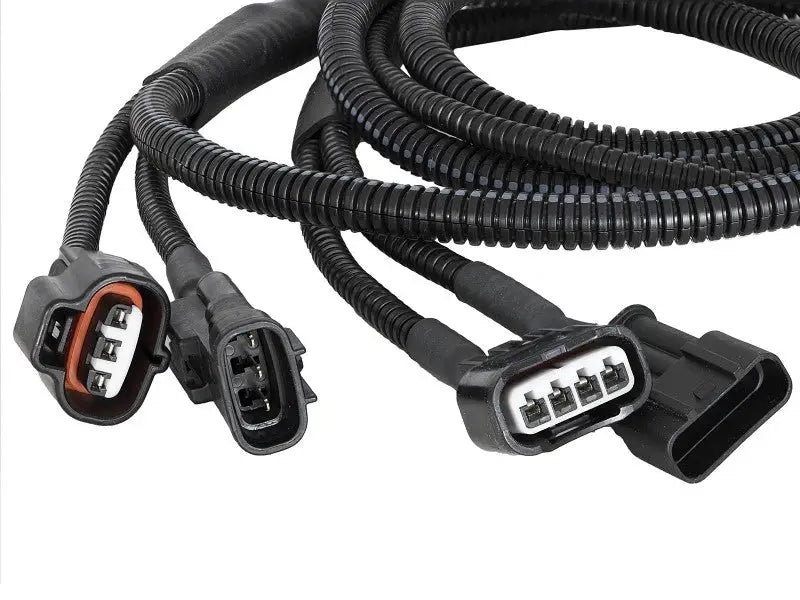 Black corrugated wire harness with factory style connectors for Scorcher GT modules