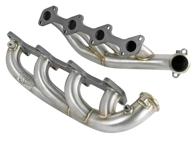Stainless steel exhaust headers from afe twisted steel for 03-07 Ford V8-6.0L diesel trucks