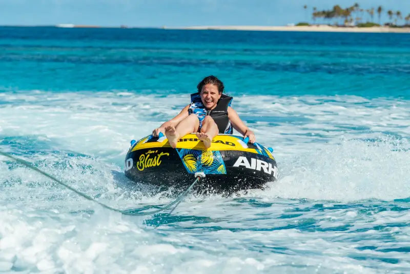 Inflatable towable tube on AHBL-12 Blast Tube 54 for awesome water fun