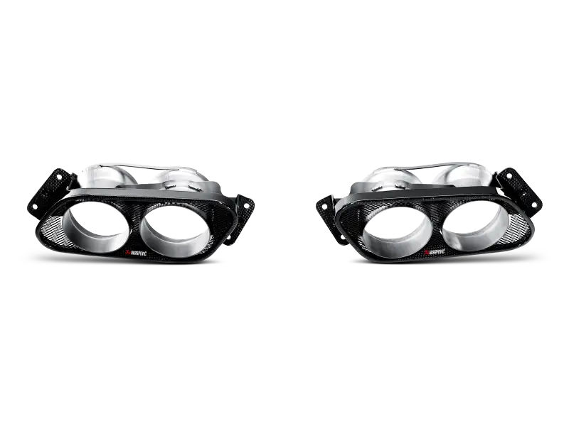 Dual exhaust tips for AMG SLS Coupe Evolution Line Cat by Akrapovic in titanium