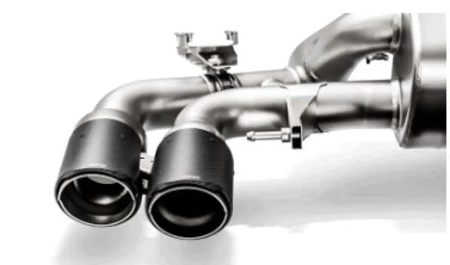 Akrapovic Akrapovic 18+ BMW M5 (F90) Evolution Tail Pipe Set (Carbon) w/ Red/White Akraprovic Logo