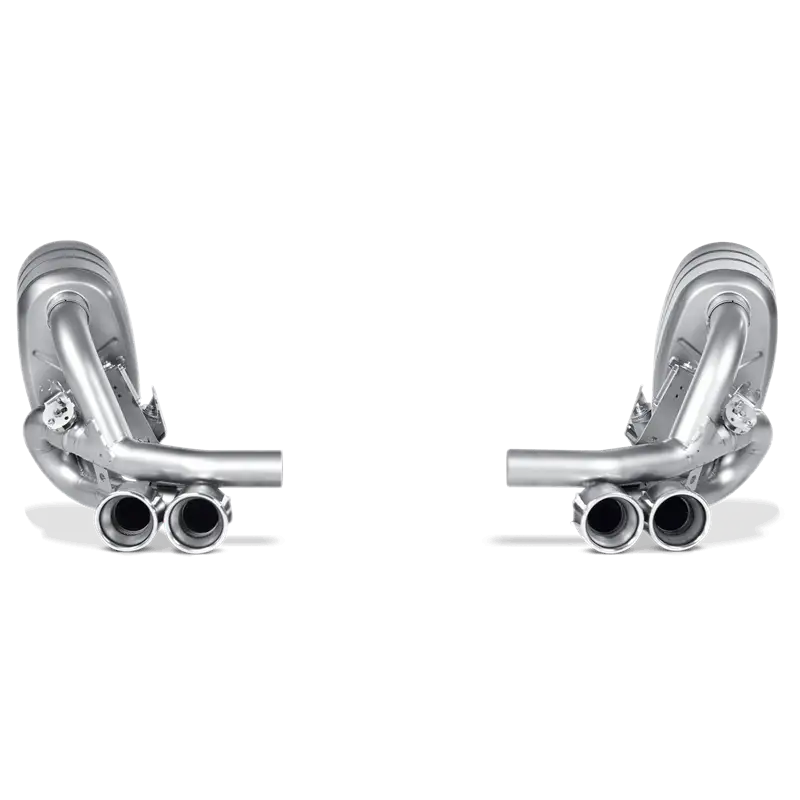 Dual chrome slip-on line exhaust for Carrera Cabriolet Porsche 911 997 DFI GTS