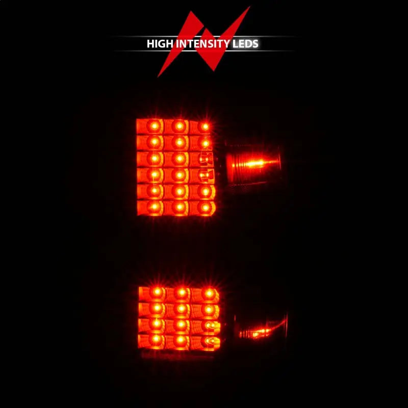 ANZO 15-19 Chevy Silverado 2500HD/3500HD (Factory Halogen Only) LED Tail Lights Black w/Clear Lens - Truck & Automotive
