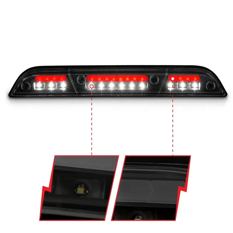 ANZO 15-20 Ford F-150 - F-450 LED Third Brake Light - Black Housing/Smoke Lens - Truck & Automotive
