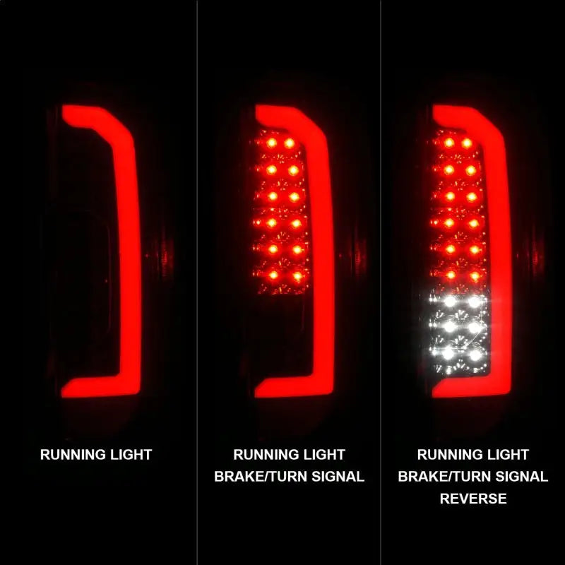 Automotive tail lights showing LED tail lights options for ANZO GMC Canyon Smoke Lens